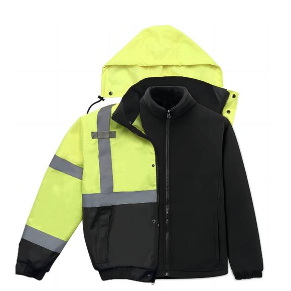 No Brand Other - High Visibility Reflective Winter Bomber Jacket - XL